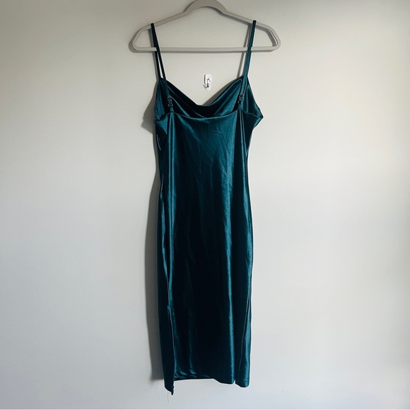 Cowl Neck Satin Midi Dress - Picture 4 of 4